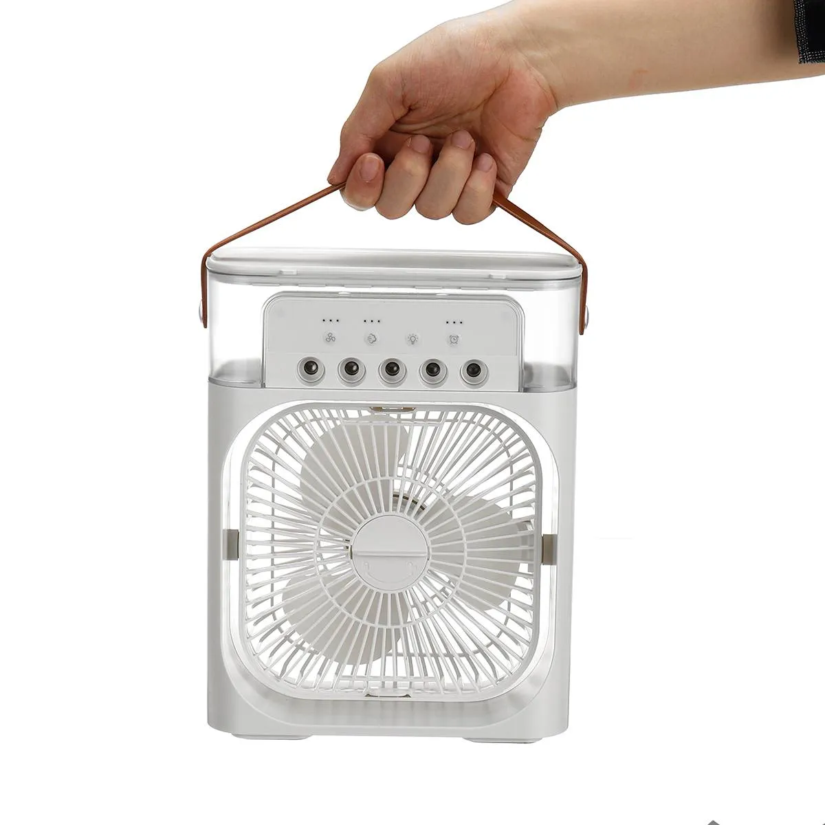 ( NET) USB Portable Air Cooler Fan Air Conditioner Light Desktop Fan Air Cooler Humidifier Purify Bedroom with 7 Colors LED Night Light KC-23-23 / KQ316