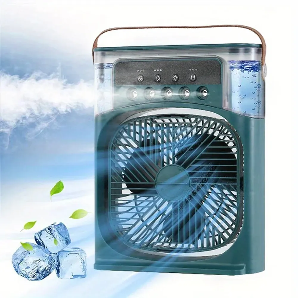 ( NET) USB Portable Air Cooler Fan Air Conditioner Light Desktop Fan Air Cooler Humidifier Purify Bedroom with 7 Colors LED Night Light KC-23-23 / KQ316