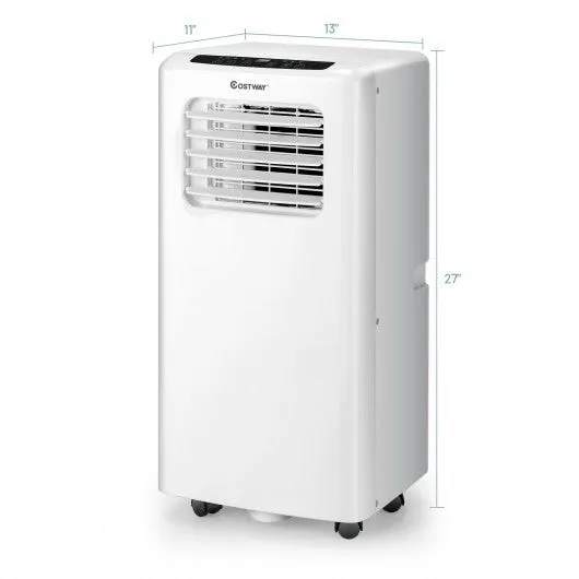 10000 BTU Portable Air Conditioner with Dehumidifier and Fan Modes-White