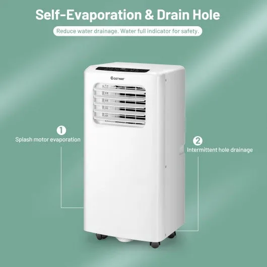 10000 BTU Portable Air Conditioner with Dehumidifier and Fan Modes-White