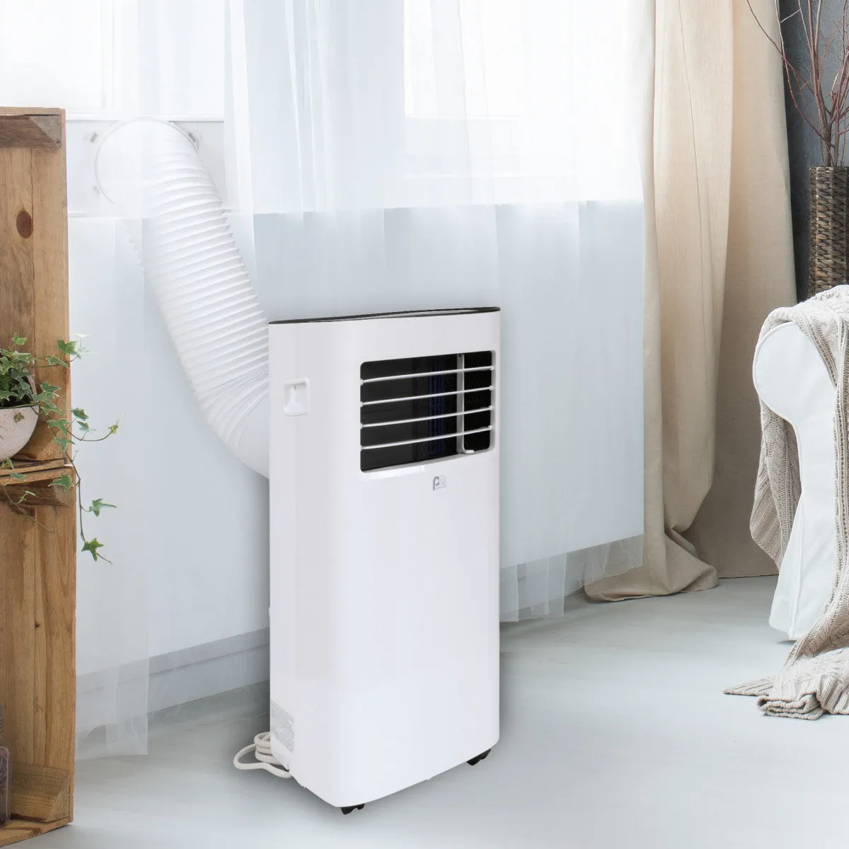 10,000 BTU/7,000 SACC Compact Portable Air Conditioner with Full-Function Remote Control