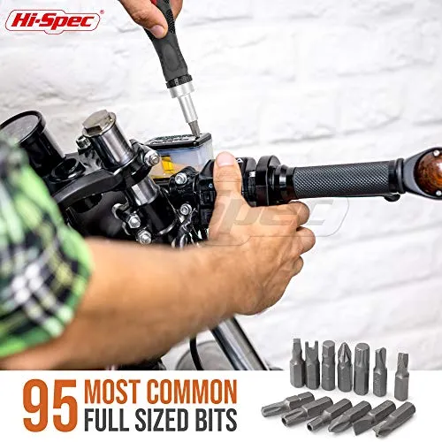 101pc Multi Bits Screw Driver Bits & Ratcheting Handle Set. Includes Tamper Proof Security Driver Bits