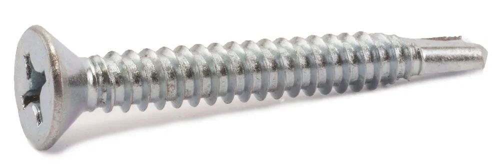 14-14 x 1 1/2 Phillips Flat Self Drill Screw Zinc Plated