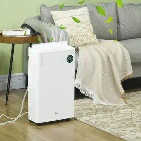 16L/Day Quiet Air Dehumidifier with Purifier, UVC, Ioniser, Timer, White