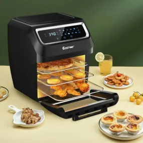 1700W Electric Air Fryer Oven 8-In-1 Barbecue Dryer with Accessories-Black