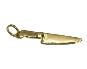 18K Gold Plated Sterling Silver Knife Charm