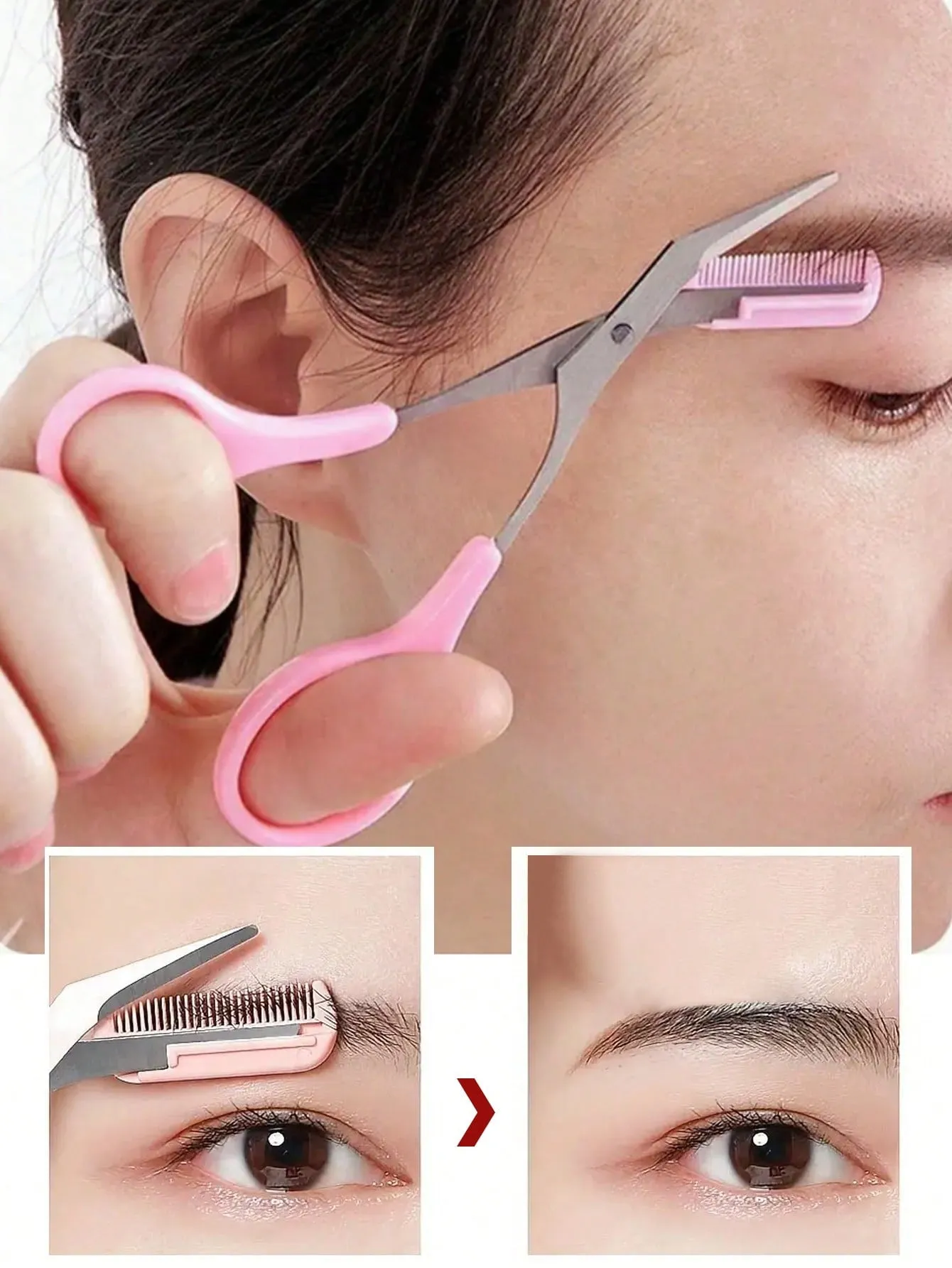 1pc Stainless Steel Eyebrow Trimmer, Unisex Eyebrow Hair Remover Beauty Tool For Makeup And Shaping