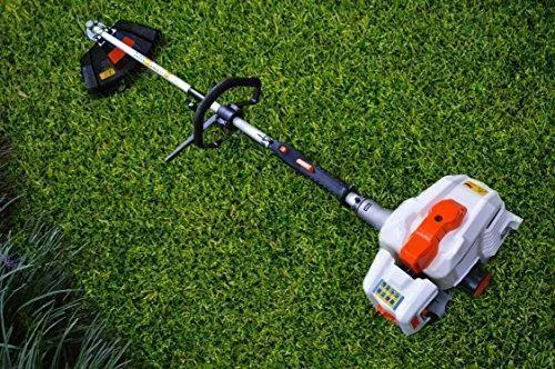 26CC 2 Cycle 4 in 1 Multi Tool with Grass Trimmer Attachment, Hedge Trimmer Attachment , Pole Saw Attachment and Brush Cutter Blade with Bonus Harness