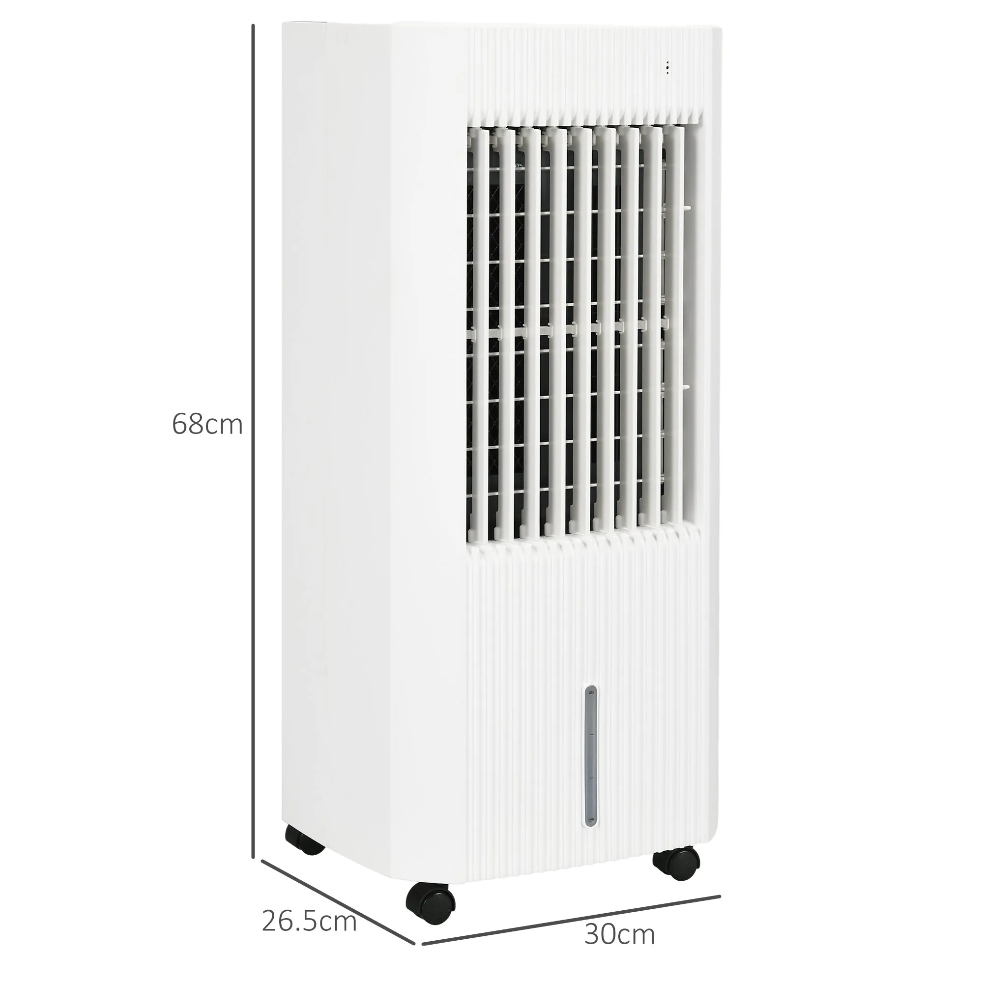 3-In-1 Air Cooler for Home Office, with Oscillation, Ice Packs, Wheels