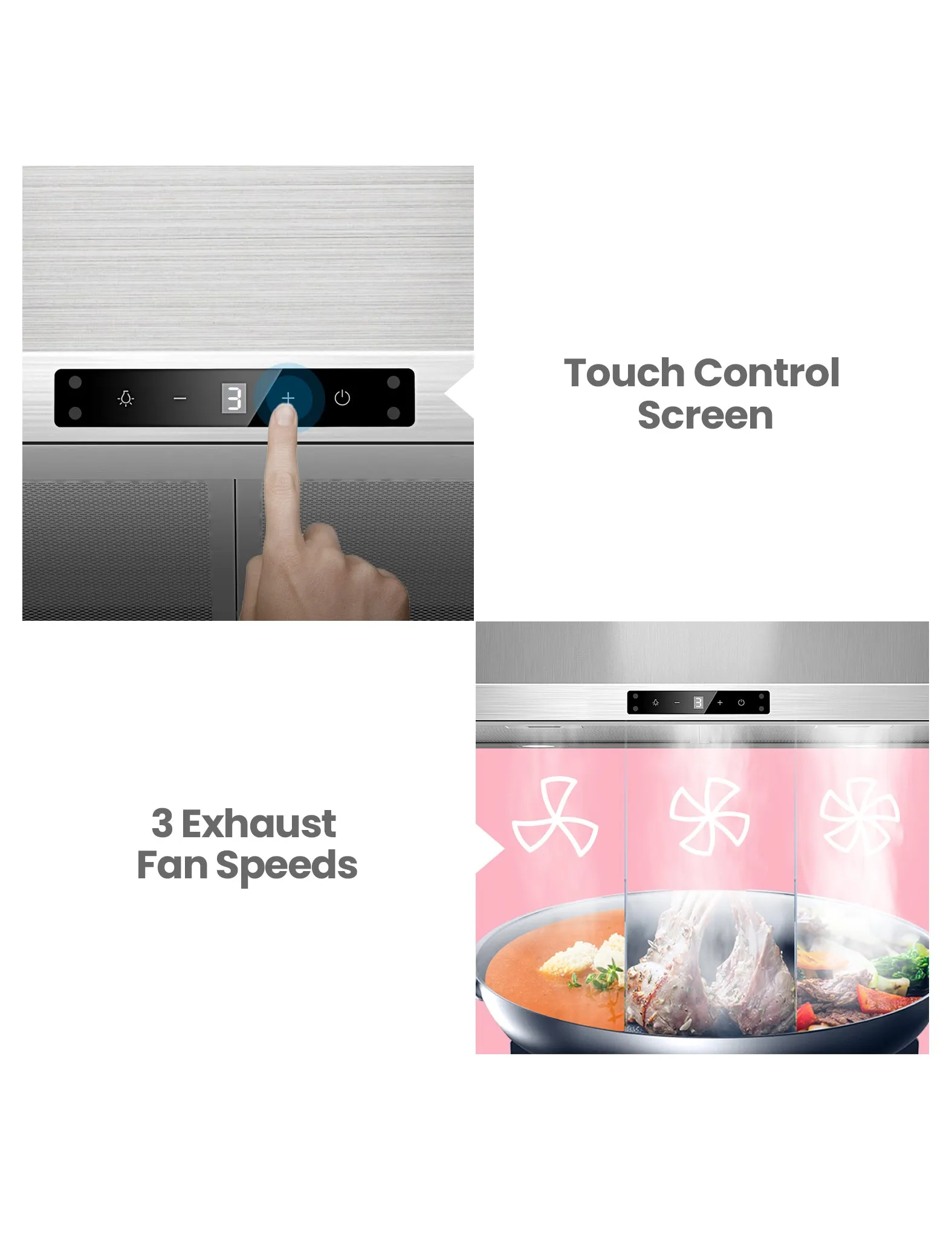 30" Gesture Sensing Control Range Hood