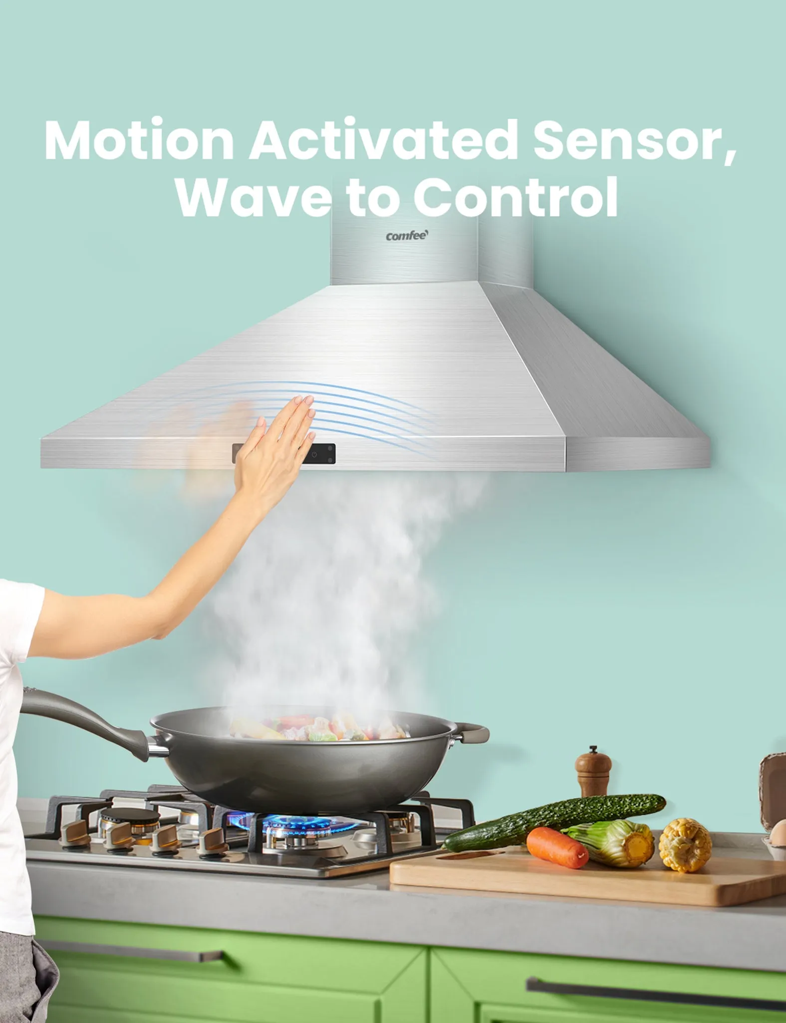 30" Gesture Sensing Control Range Hood