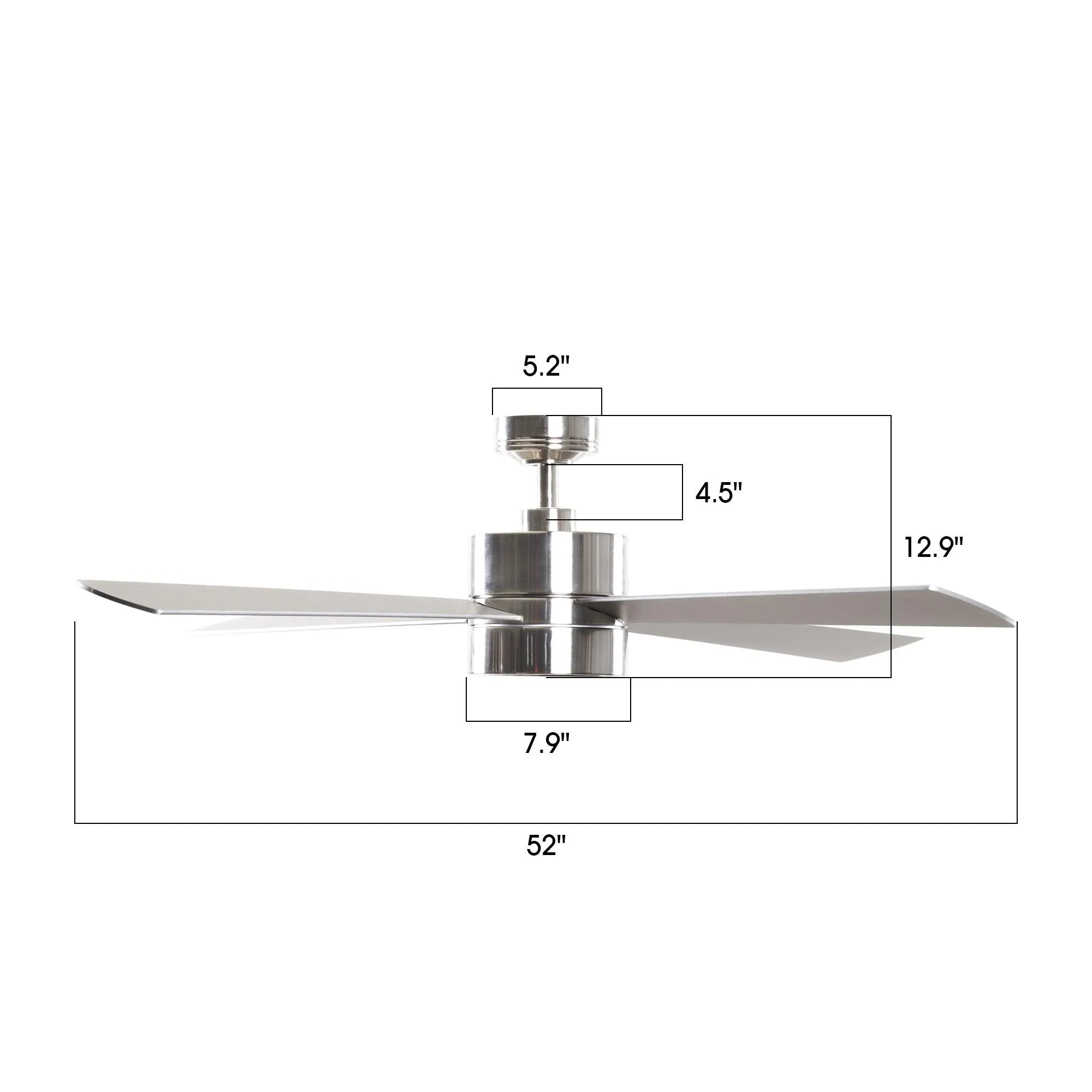 52" Bucholz Industrial Ceiling Fan with LED Light