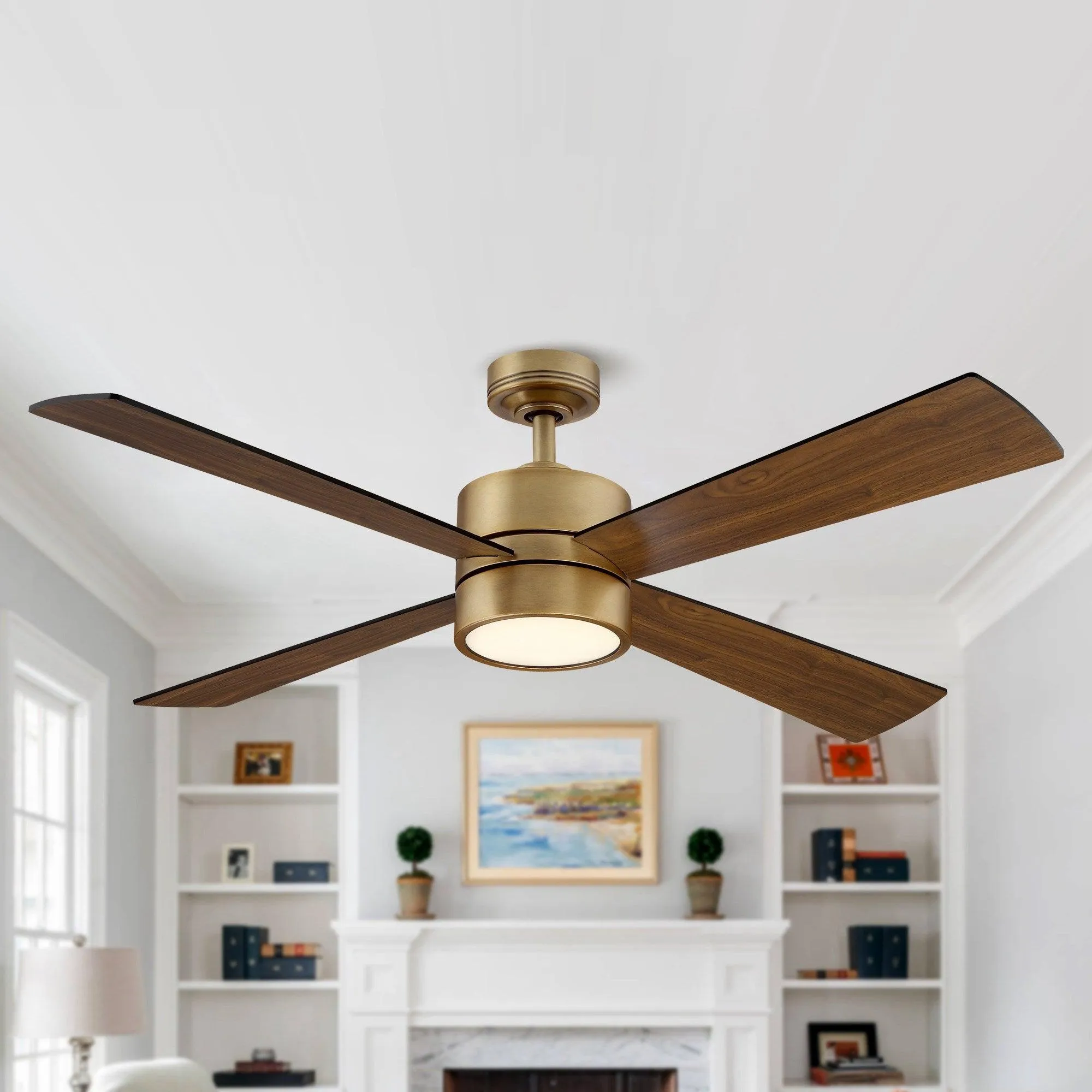 52" Bucholz Industrial Ceiling Fan with LED Light