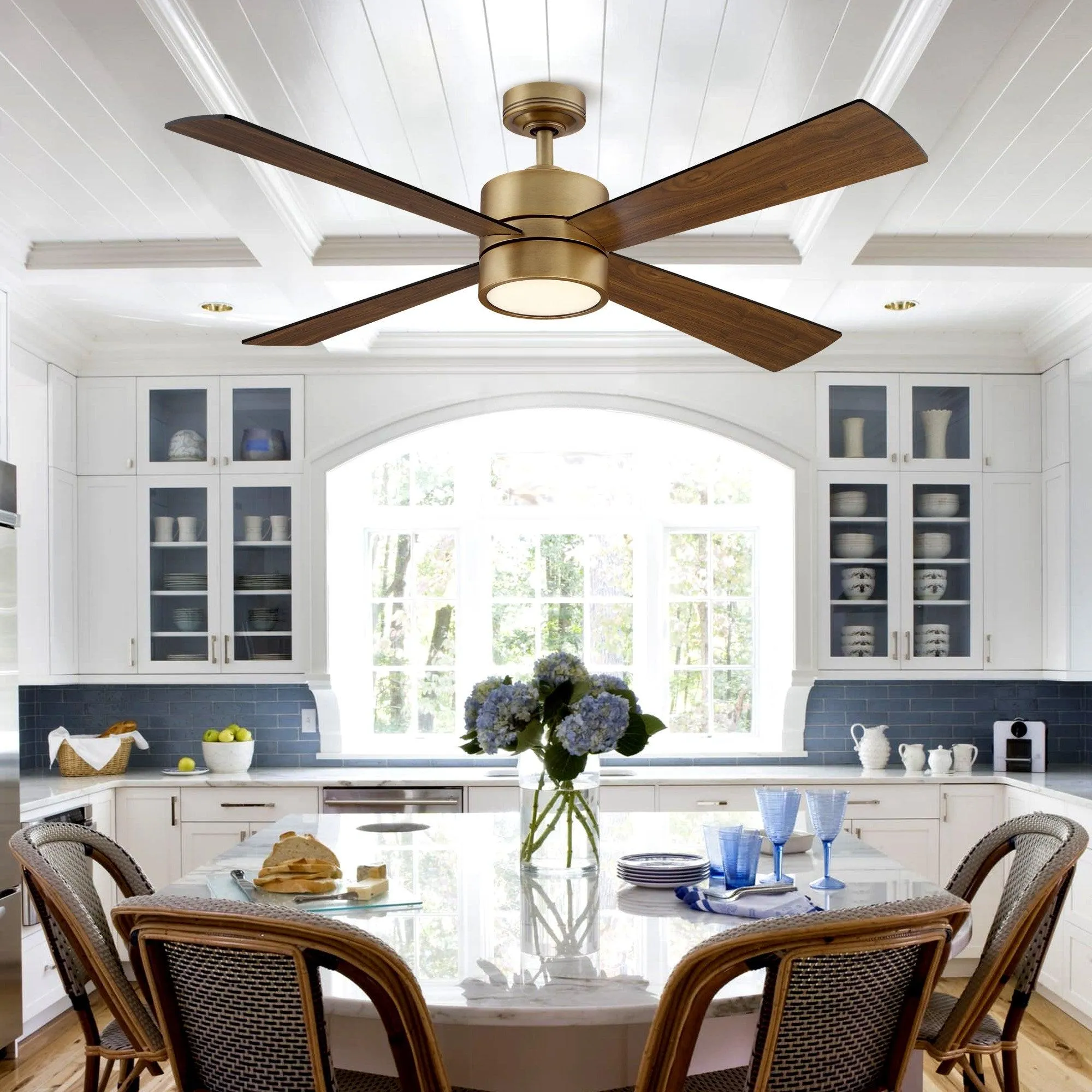 52" Bucholz Industrial Ceiling Fan with LED Light