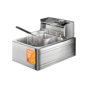 5.5L 2500W Electric Deep Fryer with Heat Control and Removable Basket JA-186