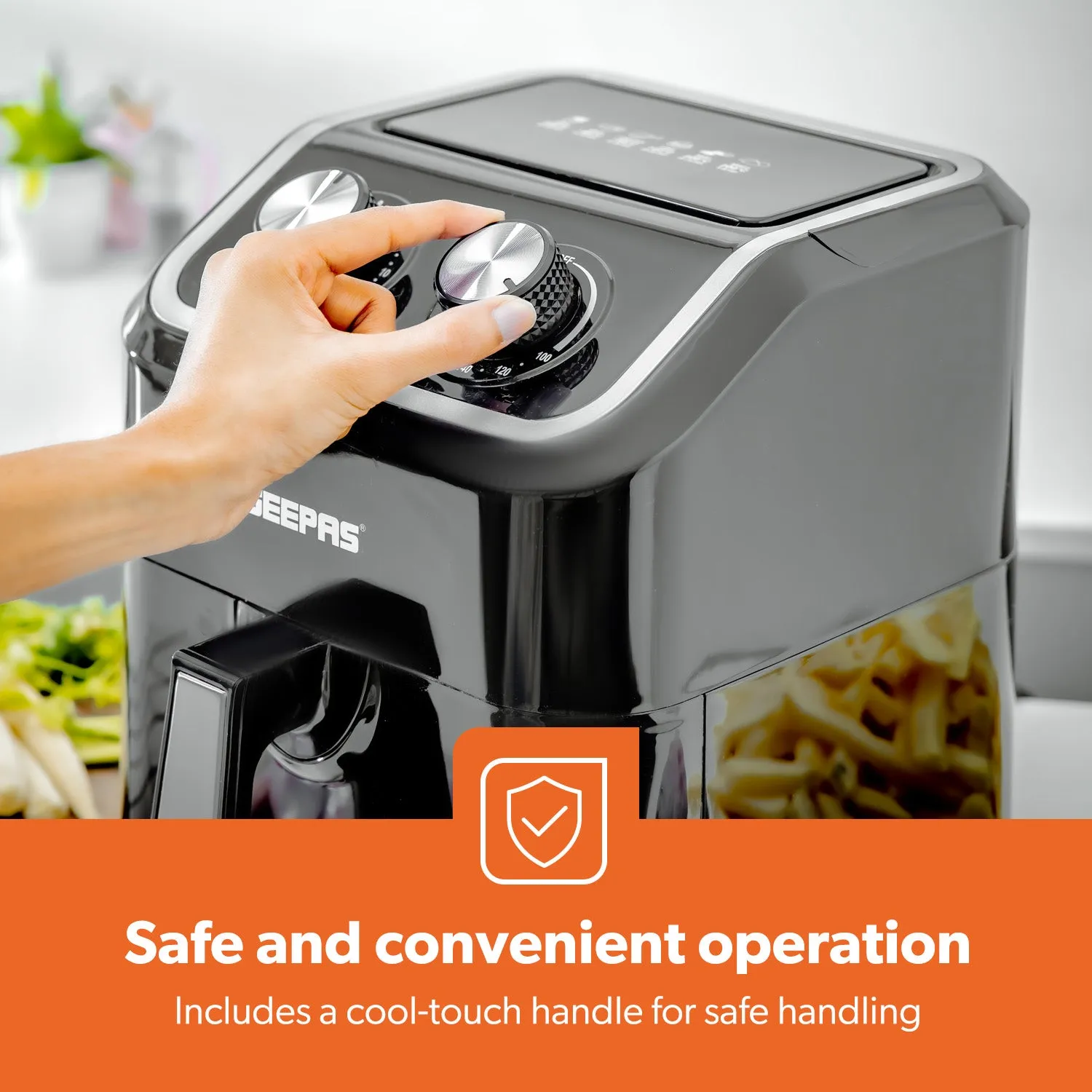 6-in-1 Manual Vortex Rapid Air Fryer 5L   Free Recipe E-Book