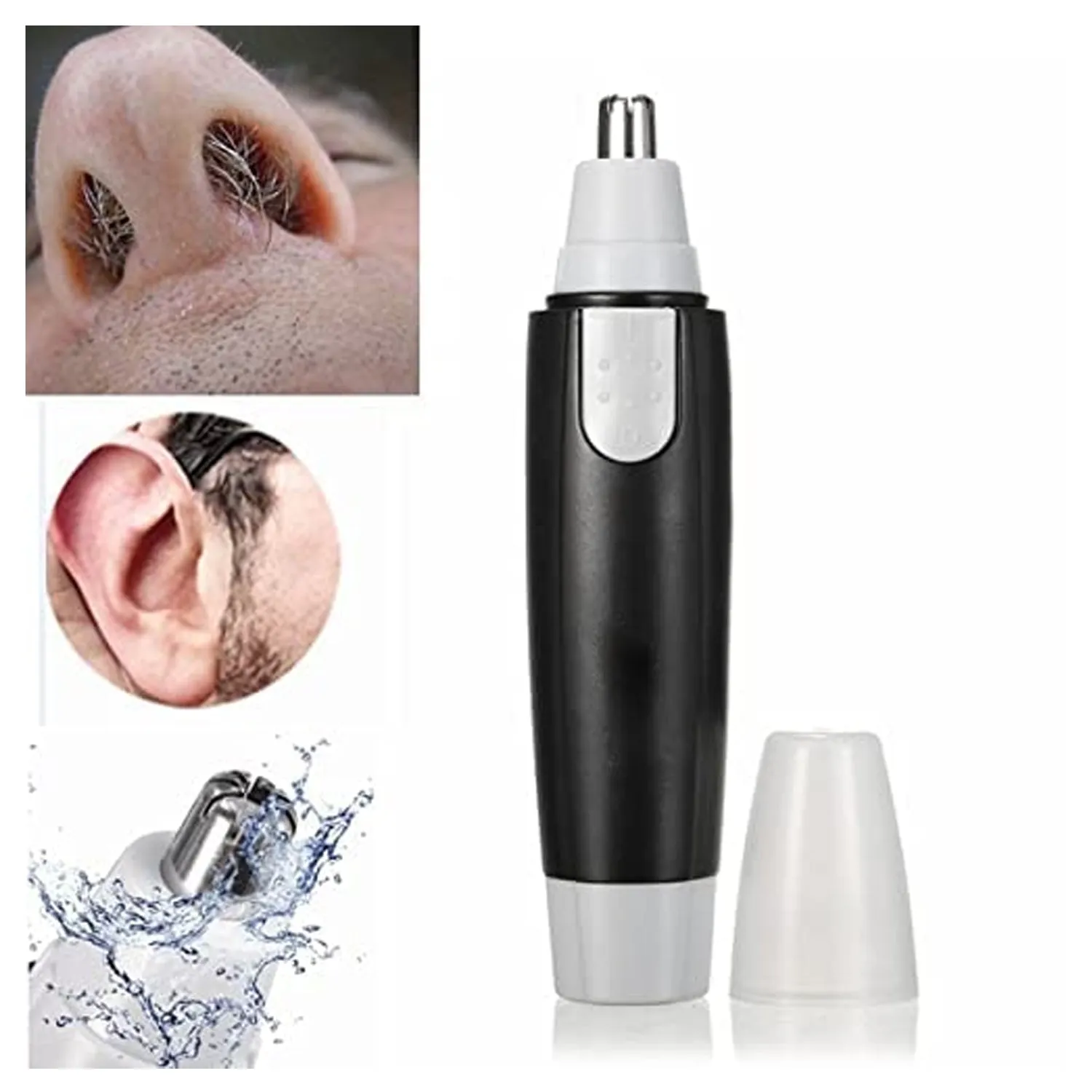 6003 Sharp New Ear and Nose Hair Trimmer Professional Heavy Duty Steel Nose Clipper Battery-Operated.