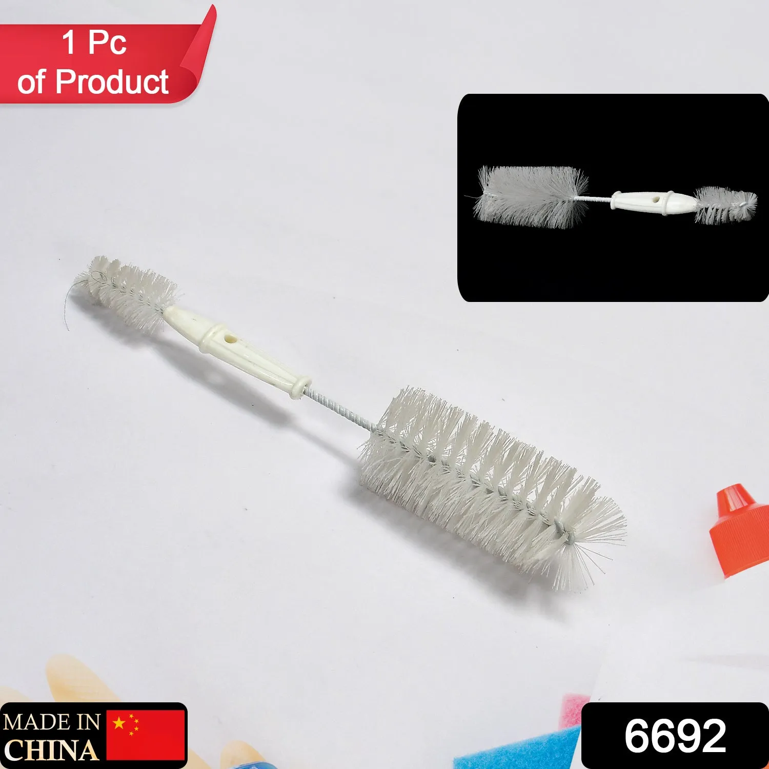 6692 Bottle Cleaning and Nipple Cleaning Sponge Brush for Bottle