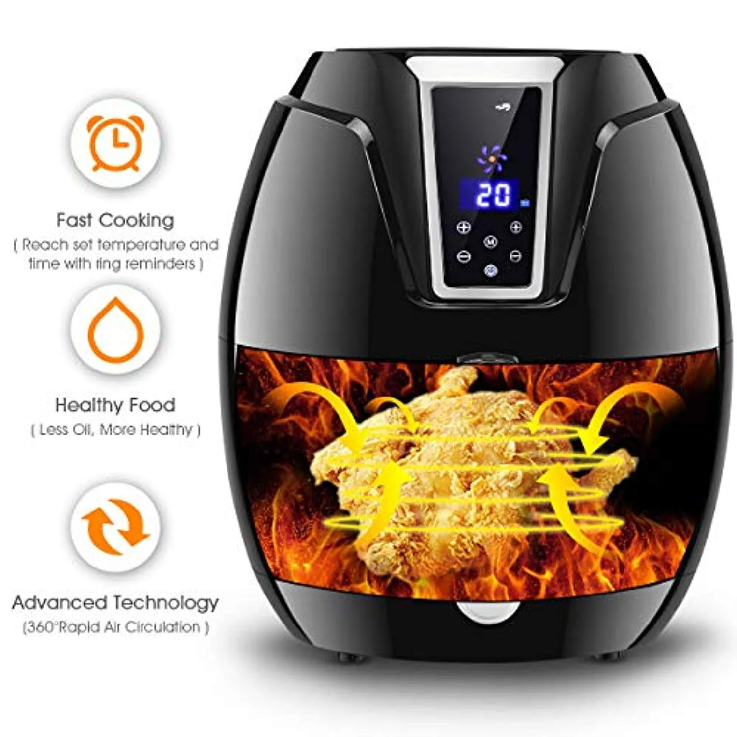 7-In-1 Air Fryer, 3.4 Quart - Healthy Oil Free Cooking