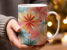 70's Groovy Pattern in Pastel Colors, 70s Groovy Mug, Ceramic Coffee Mug, Gift for Her, Gift for Women, Cute Pattern Mug