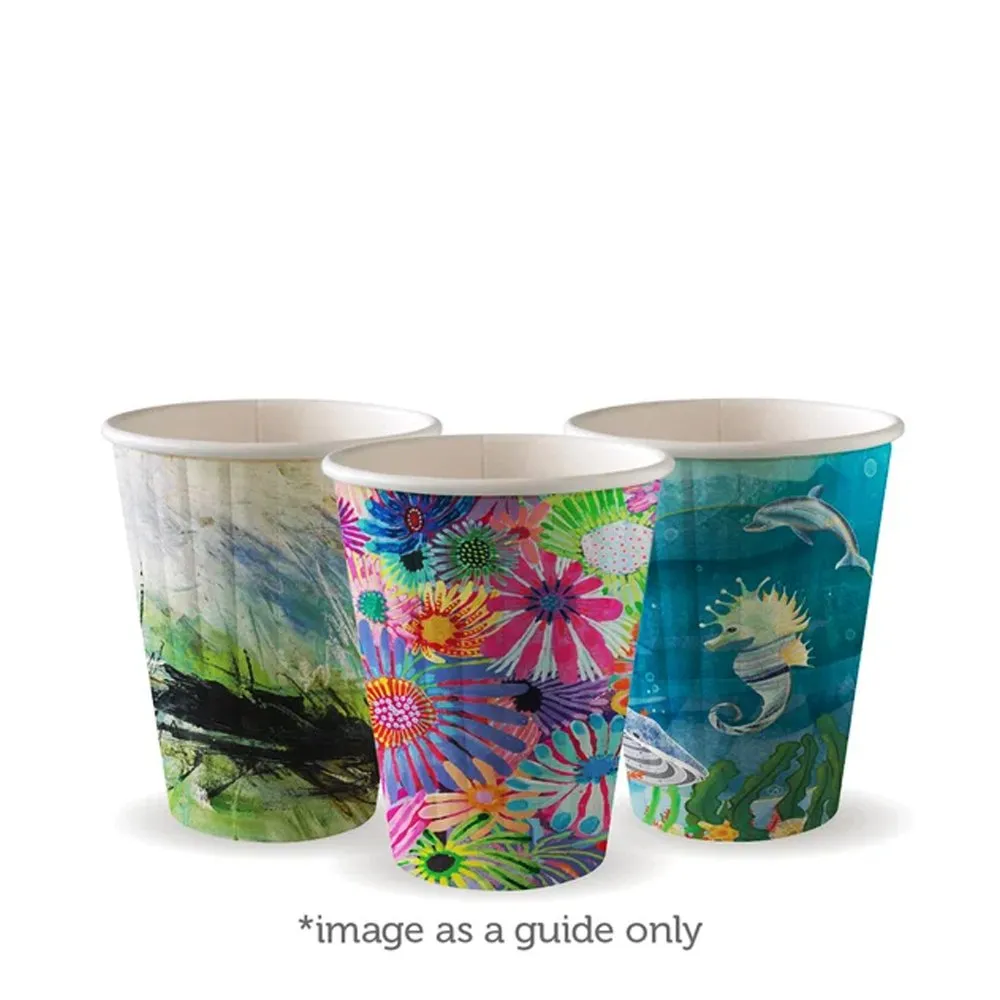 8oz/255mL (80mm) Embossed Art Series Double Wall BioCup - 1000/ctn