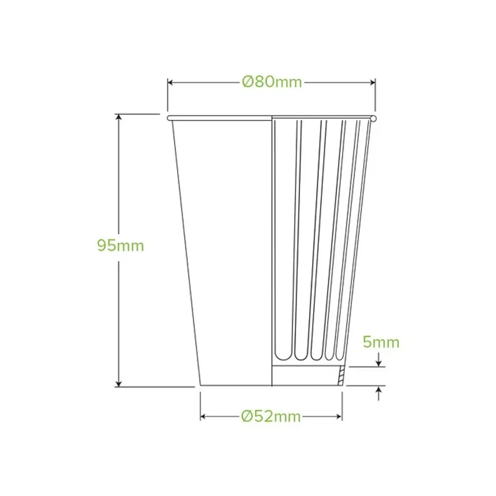 8oz/255mL (80mm) Embossed Art Series Double Wall BioCup - 1000/ctn