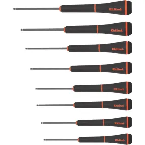 92500 Eklind Precision Ball End Hex Screwdriver Set,Ball-Hex .050-5/32"