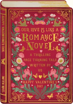 A romance novel Valentine's book card