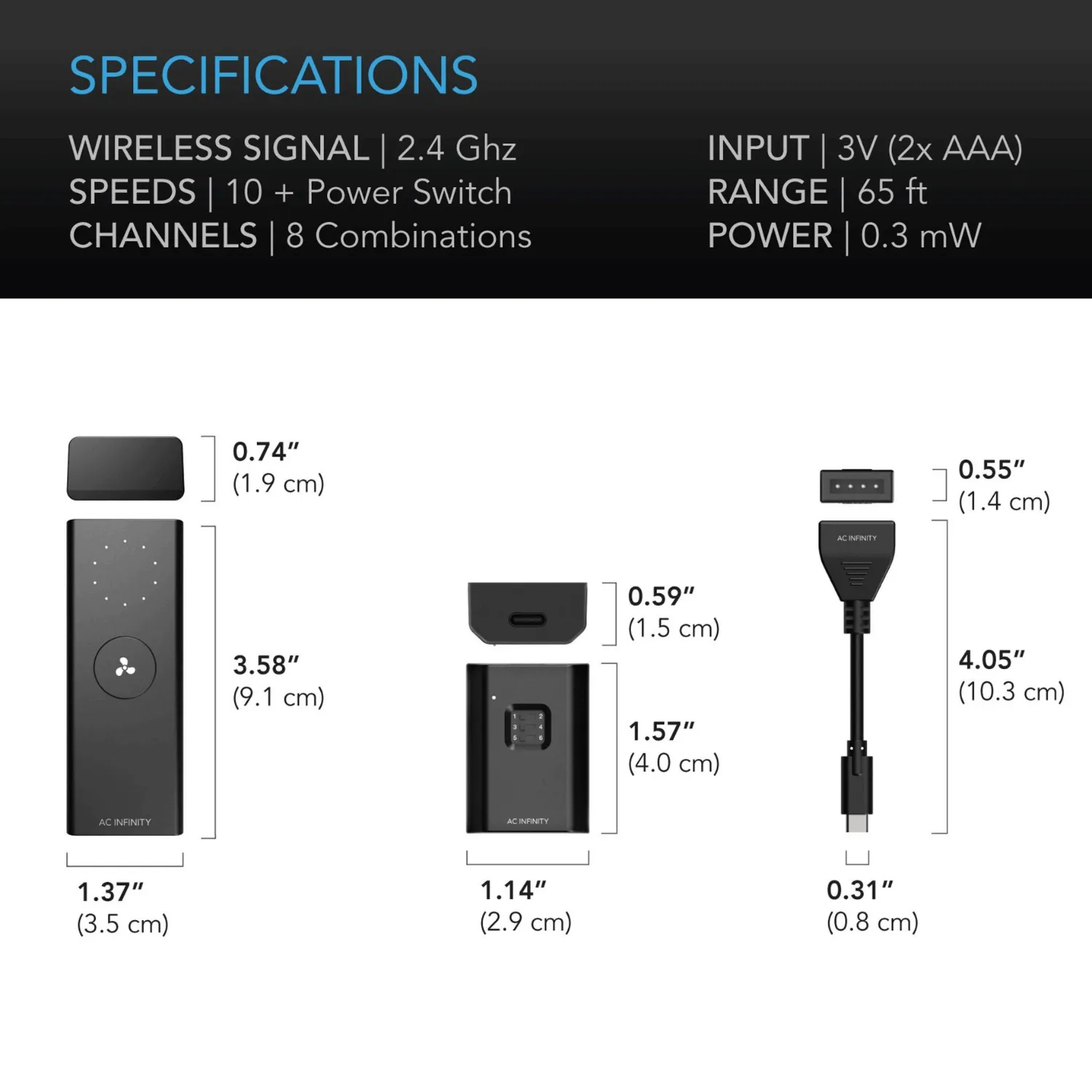 AC Infinity CONTROLLER 63, Wireless Remote Fan Controller