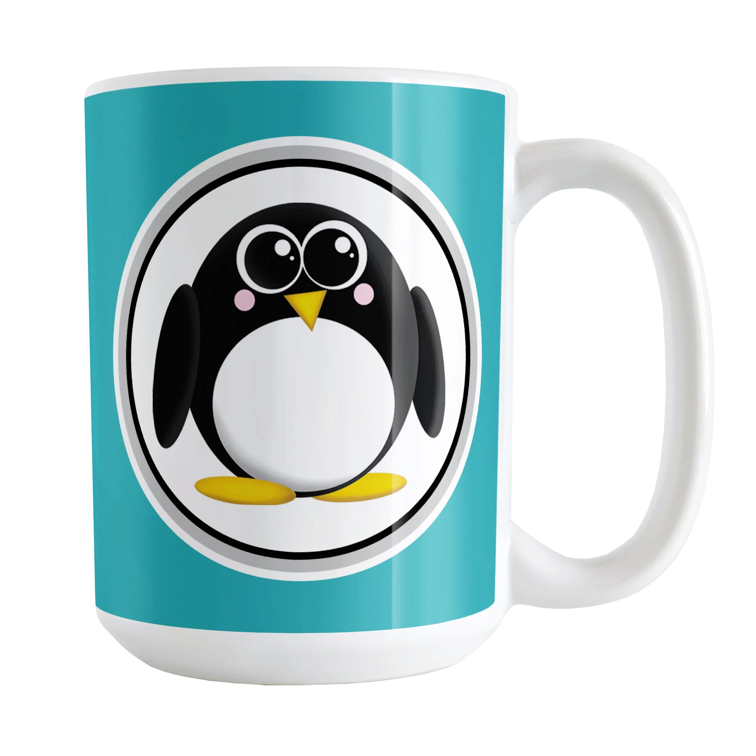 Adorable Turquoise Penguin Mug