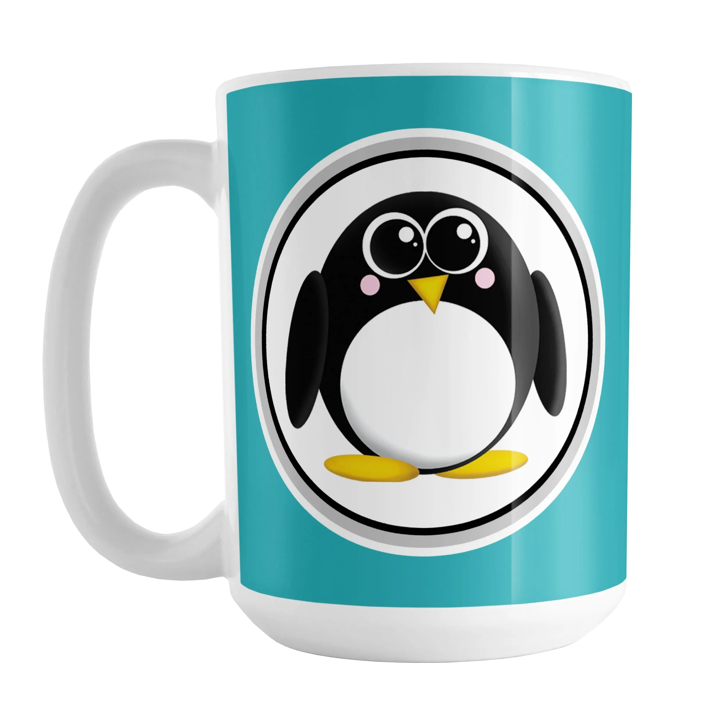 Adorable Turquoise Penguin Mug