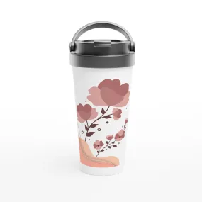 Aesthetic Floral Print Travel Mug 15oz