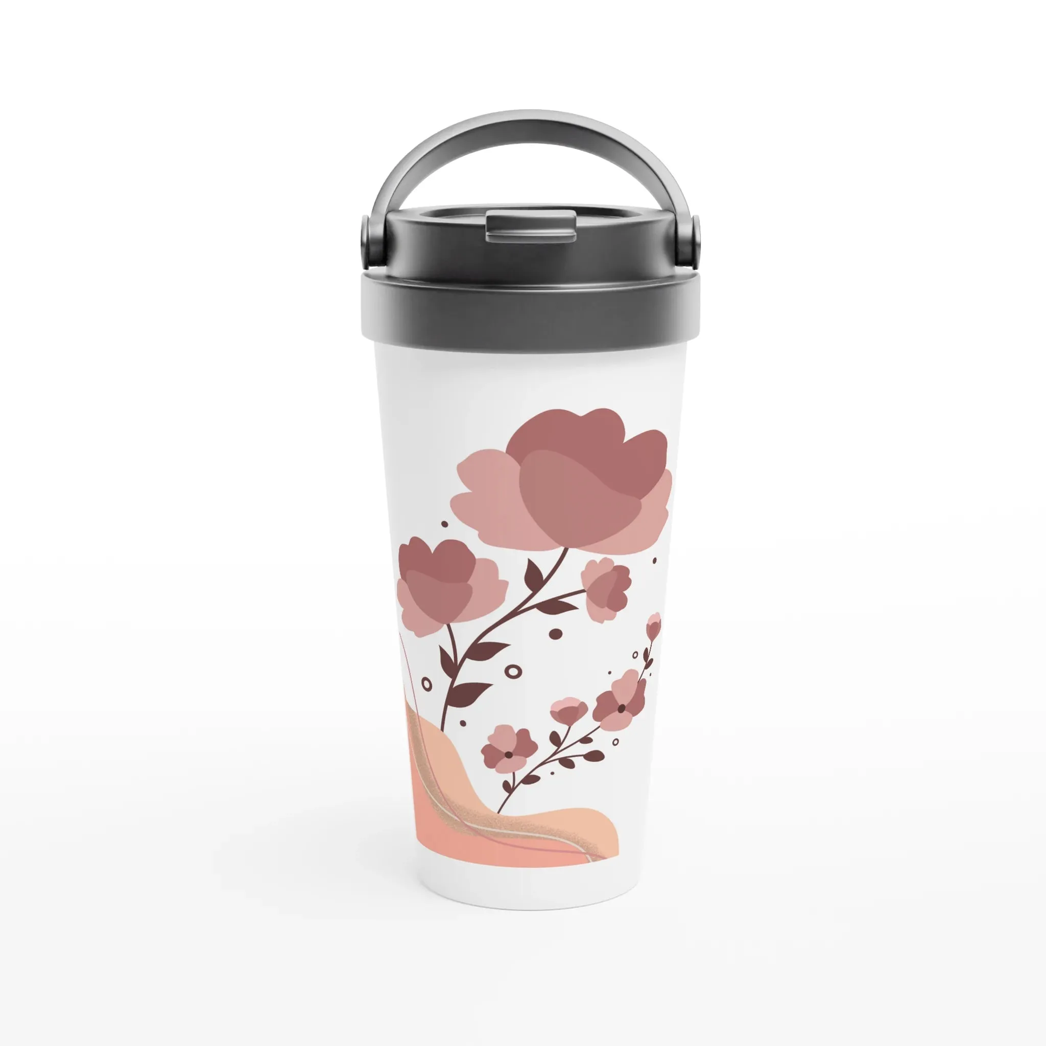 Aesthetic Floral Print Travel Mug 15oz