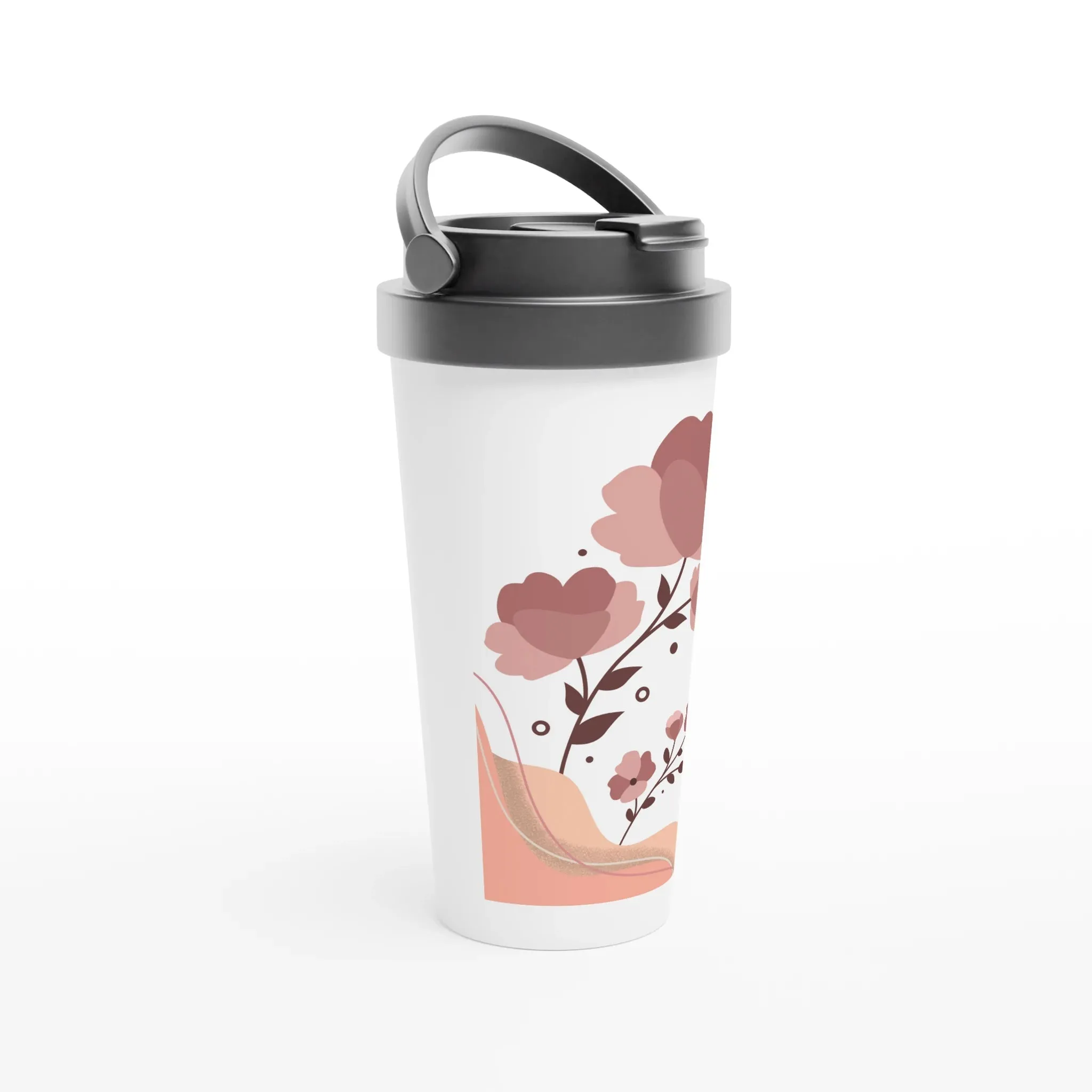 Aesthetic Floral Print Travel Mug 15oz