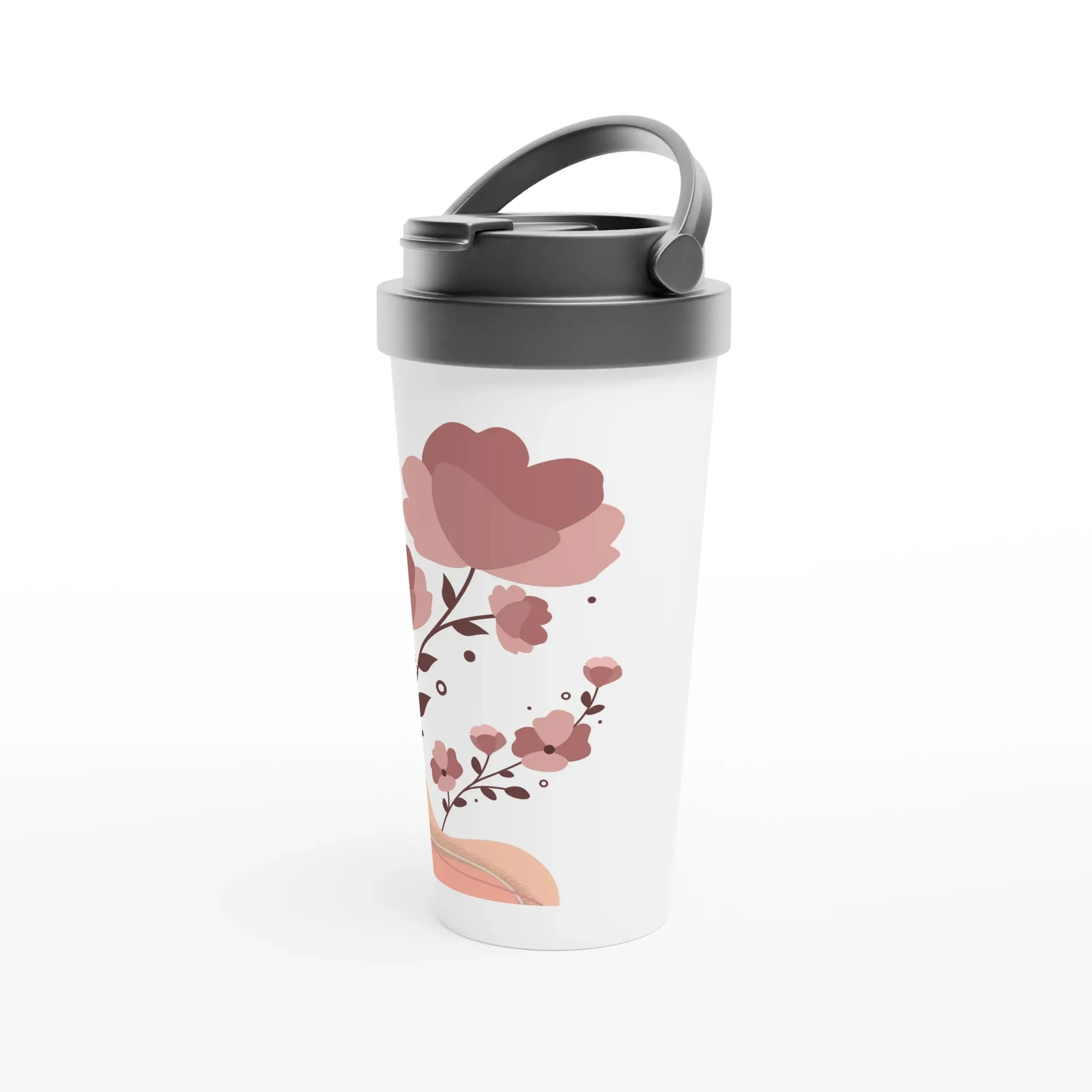 Aesthetic Floral Print Travel Mug 15oz