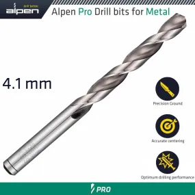 ALPEN ALPEN PRO HSS DRILL DIN 338 RN 135  WITH SPLIT POINT 4.1MM BULK ALP9540041