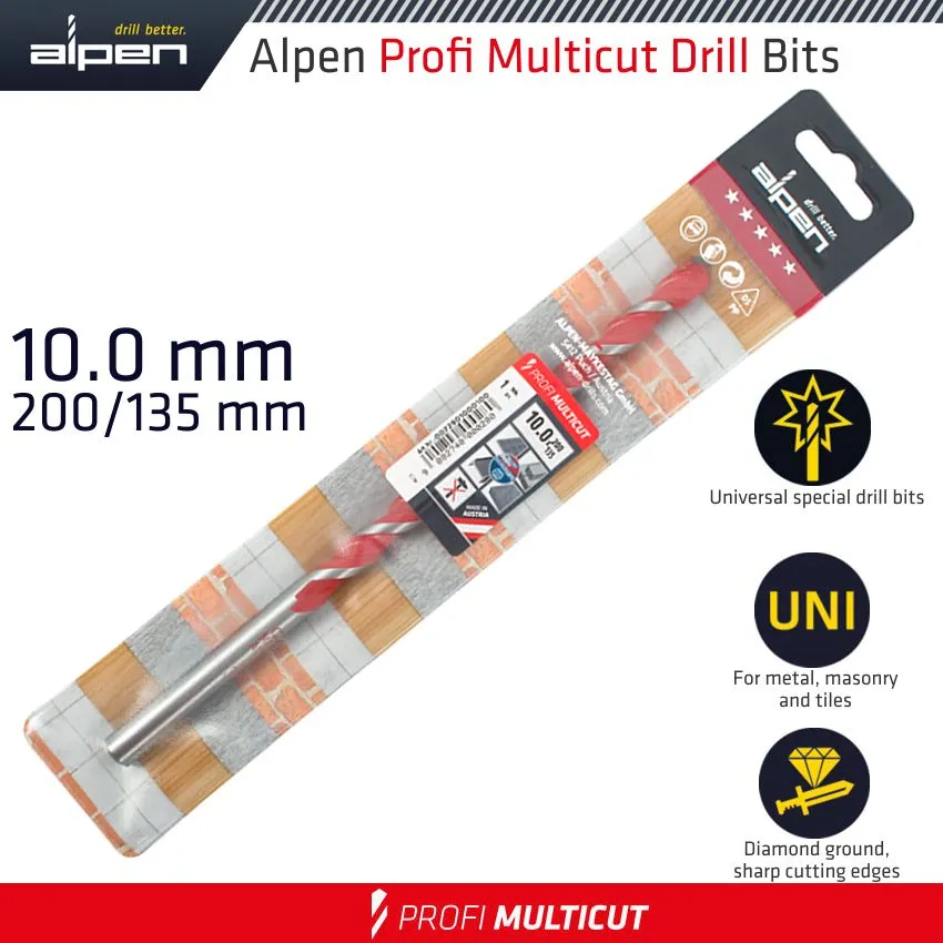 ALPEN PROFI MULTICUT DRILL BIT 10 X 200MM ALP72910