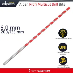 ALPEN PROFI MULTICUT DRILL BIT 6 X 200MM ALP72906