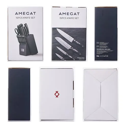 AMEGAT 15-Piece Knife Set (New)