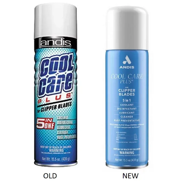 Andis Cool Care Plus Cleaner Spray For Clipper Blades Trimmer - 5 in 1 Formula