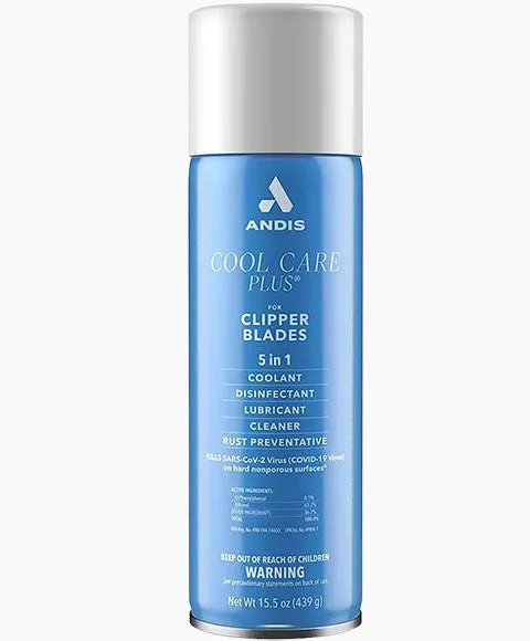 Andis Cool Care Plus Cleaner Spray For Clipper Blades Trimmer - 5 in 1 Formula