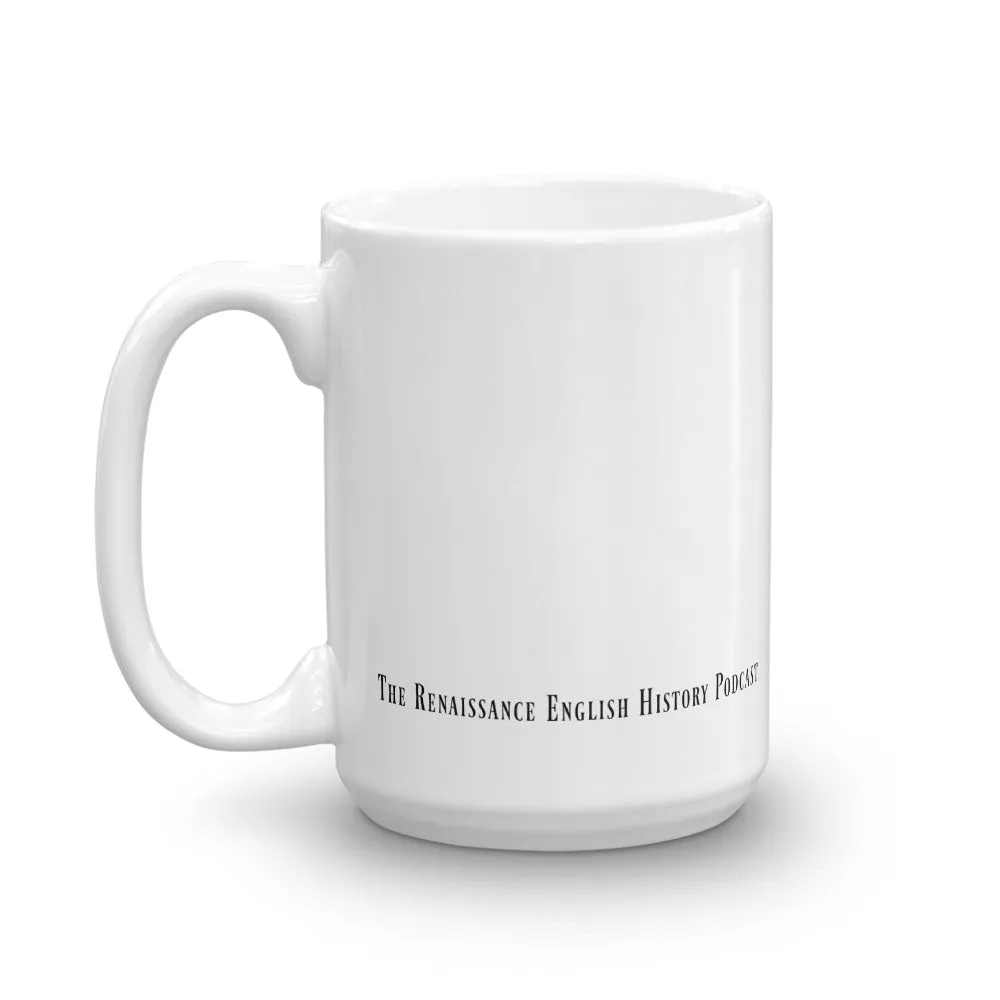 Anne Boleyn, "But first, coffee," mug.