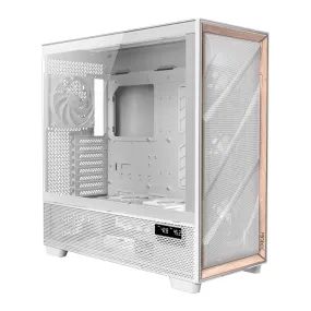 Antec FLUX PRO Mesh White Wood ATX PC Case