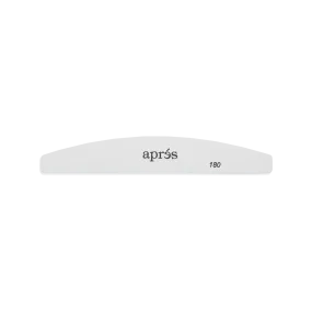 Apres Nail File Single 100/180  - White Crescent