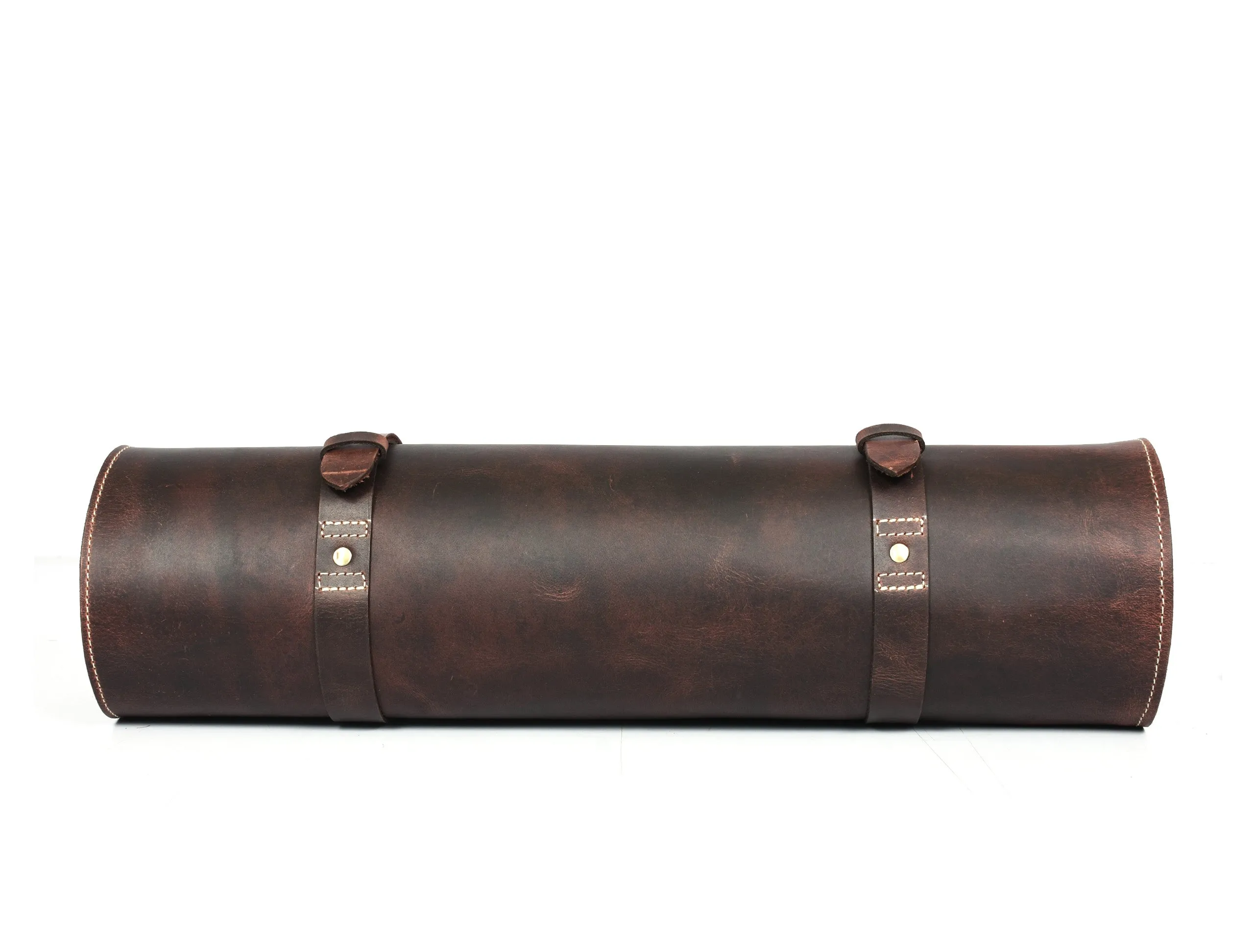 Arizona Leather Knife Roll 10 Slot - Walnut Brown