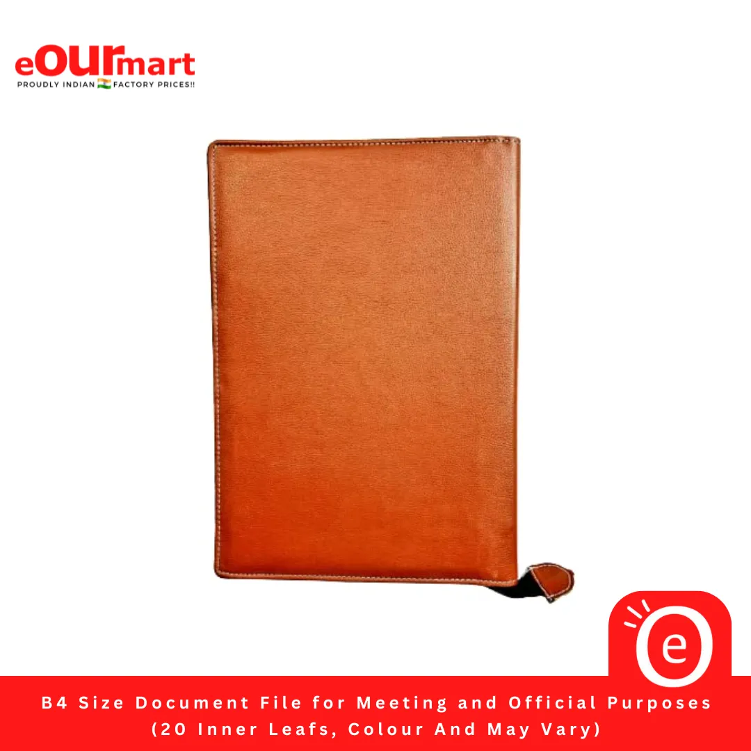 B4 Size Document File for Meeting and Official Purposes (20 Inner Leafs, Colour And May Vary)