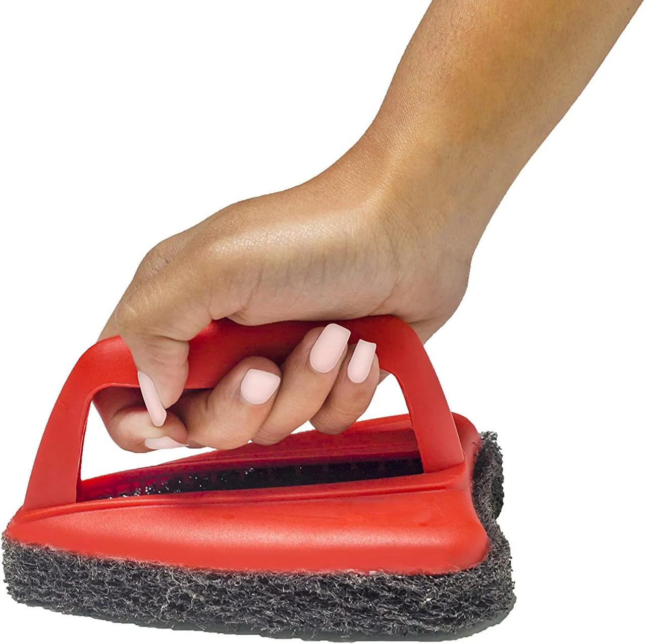 Bathroom Brush with abrasive scrubber for superior tile cleaning