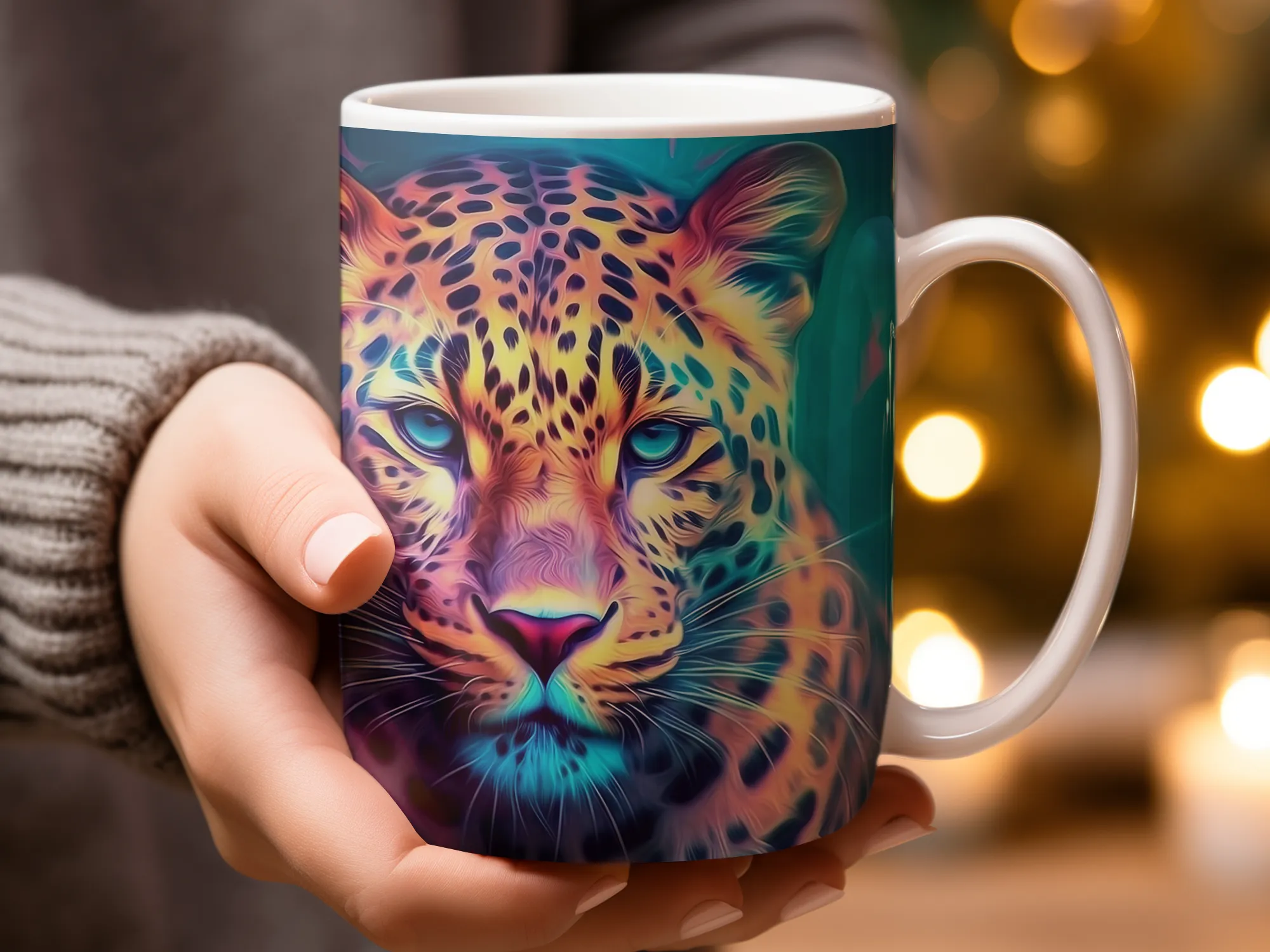 Beautiful Leopard Coffee Mug, Leopard Print Coffee Mug, Leopard Print Mug Gift for Her, Cute Leopard Mug, Leopard Gifts