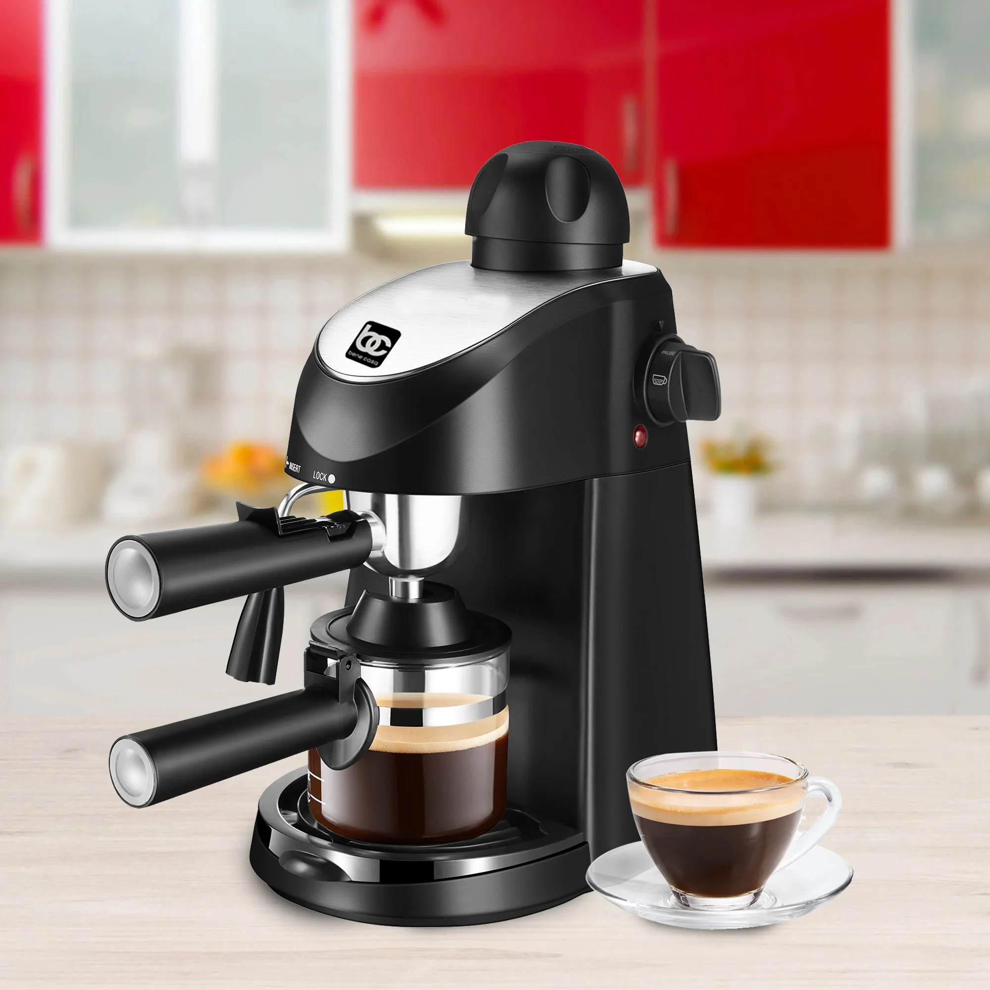 Bene Casa 4-Shot Steam Espresso Maker