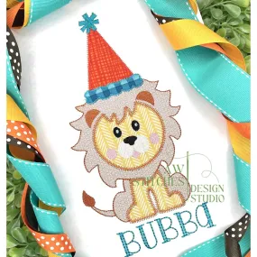 Birthday Lion Applique